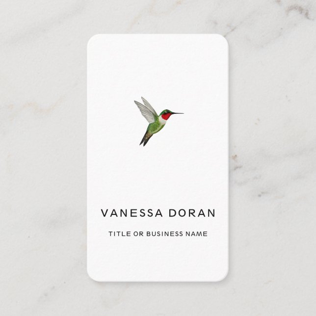 Hummingbird Business Card Visitenkarte (Vorderseite)