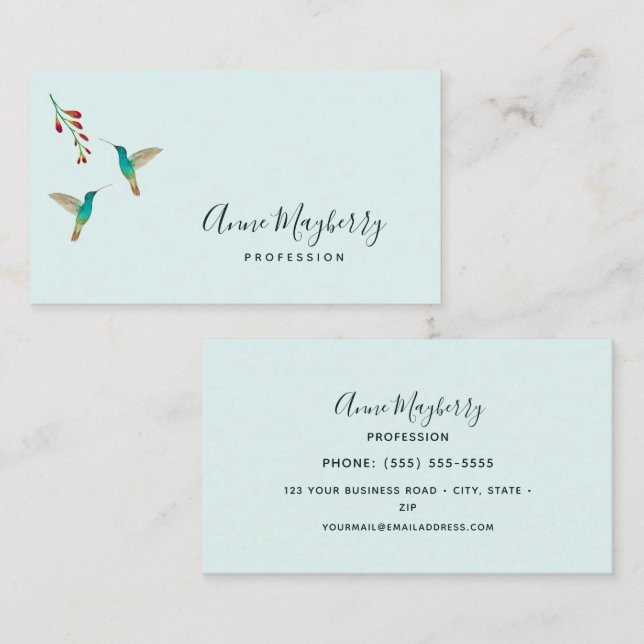 Hummingbird Business Card Visitenkarte (Vorne/Hinten)