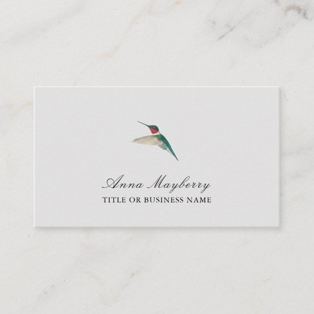Hummingbird Business Card Visitenkarte (Vorderseite)
