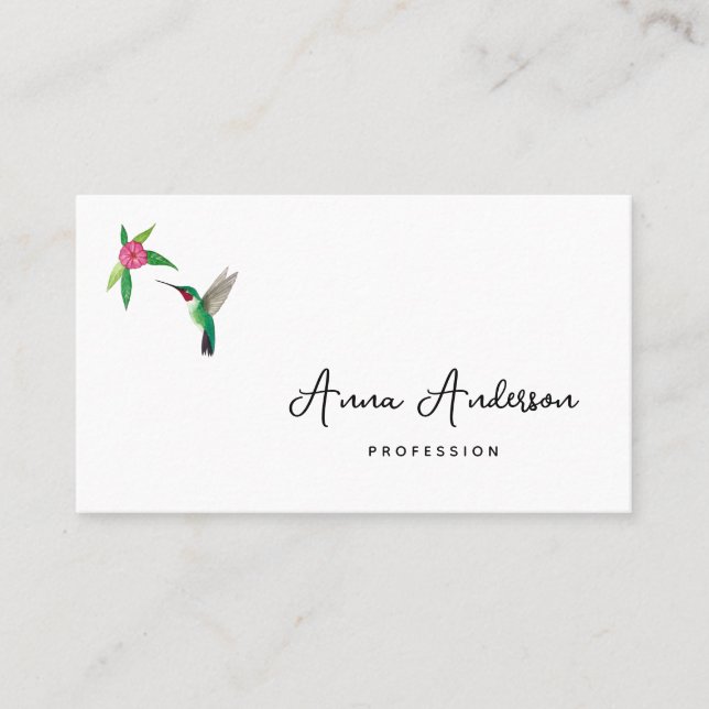 Hummingbird Business Card Visitenkarte (Vorderseite)