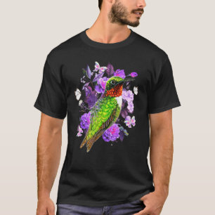 Hummingbird Butterfly Blume Niedlich Hummingbird L T-Shirt