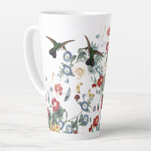 Hummingbird Butterfly Garden Blume Latte Tasse