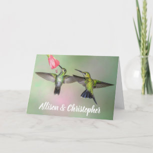 Hummingbird Couple Valentine's Day Personalisiert Feiertagskarte