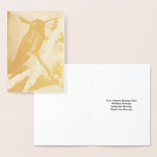Hummingbird Custom Message Card Folienkarte