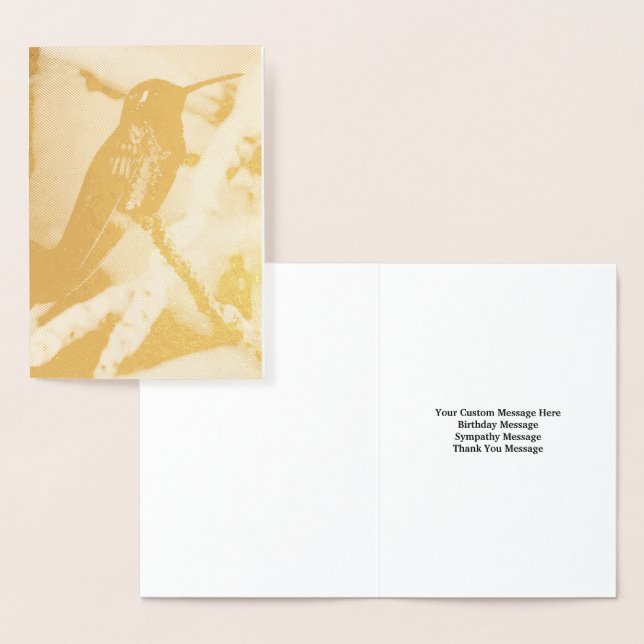Hummingbird Custom Message Card Folienkarte (Anzeige)