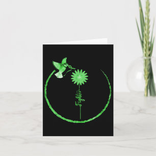 Hummingbird Daisy Ribbon Mental Health Awareness C Karte