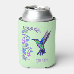 Hummingbird Design Botanische Blume Vogelliebhaber Dosenkühler