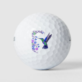 Hummingbird Design Botanische Blume Vogelliebhaber Golfball
