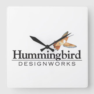 Hummingbird Designworks Wall Clock Quadratische Wanduhr
