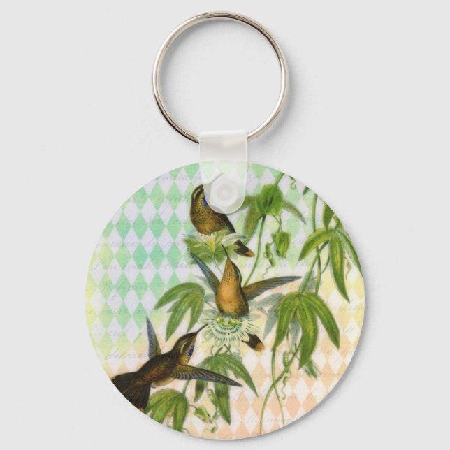 Hummingbird Digital Art Schlüsselanhänger (Vorderseite)