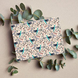 Hummingbird & Dragonfly William Morris Style Postkarte