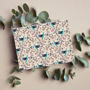 Hummingbird & Dragonfly William Morris Style Postkarte