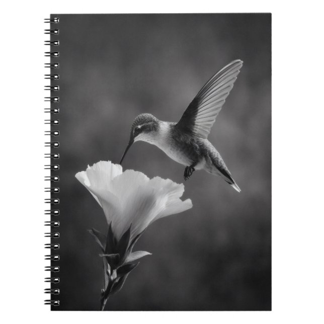 Hummingbird Drink Blume Notebook Notizblock (Vorderseite)