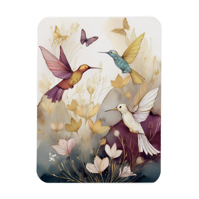 Hummingbird Earthtones Magnet (Vertikal)