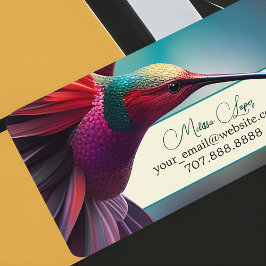 Hummingbird Flight Abstrakt Eleganter Vogel Visitenkarte