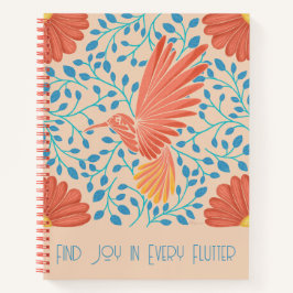 Hummingbird Floral Art Notizbuch