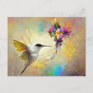 Hummingbird Floral Postkarte