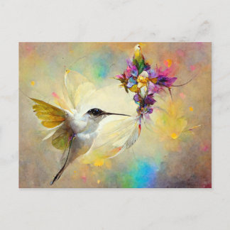 Hummingbird Floral Postkarte
