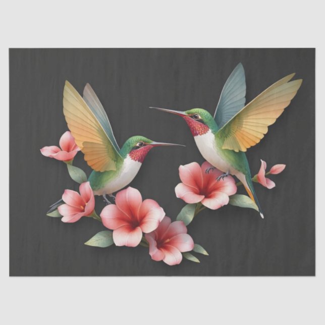Hummingbird Floral Seidenpapier (Vorderseite)