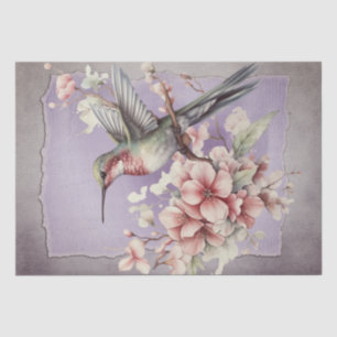 Hummingbird Floral Watercolor Seidenpapier