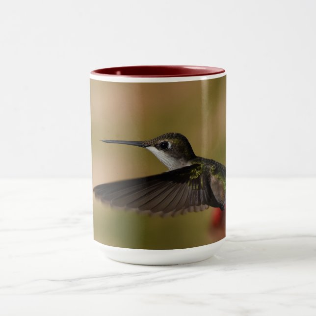 Hummingbird Flying 15 oz Tasse (Zentrum)