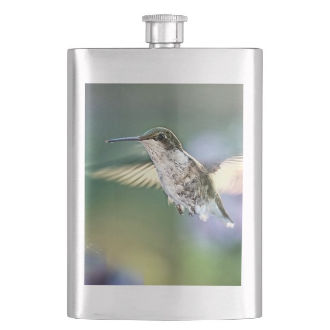 Hummingbird Flying Flachmann (Vorderseite)