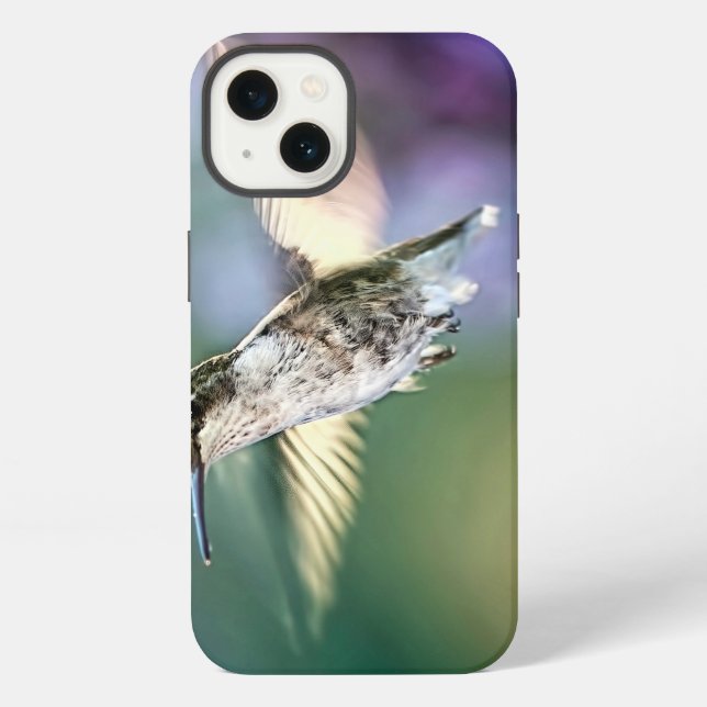 Hummingbird Flying iPhone Hülle (Rückseite)
