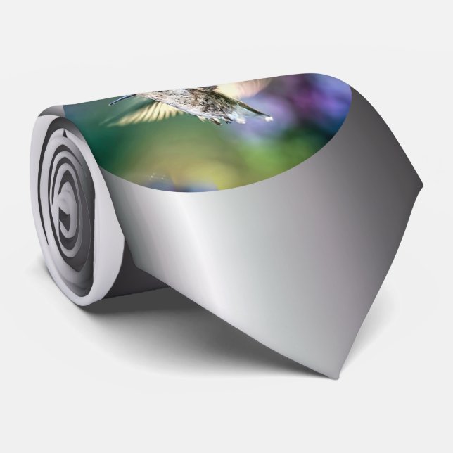 Hummingbird Flying Krawatte (Gerollt)