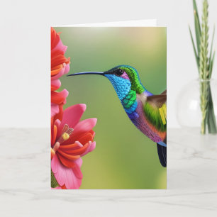 HUMMINGBIRD FREUND BIRTHDAY GREETING CARD KARTE