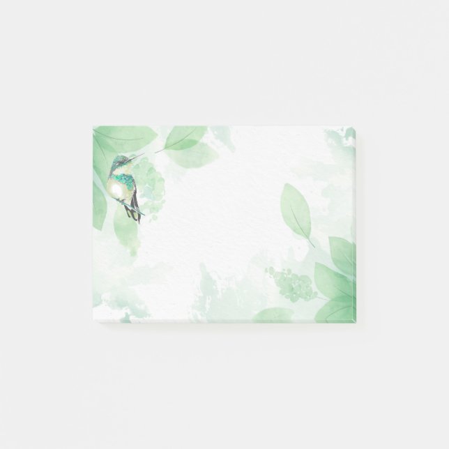 Hummingbird Garden Bird - Farbe des Meeres Post-it Klebezettel (Vorderseite)