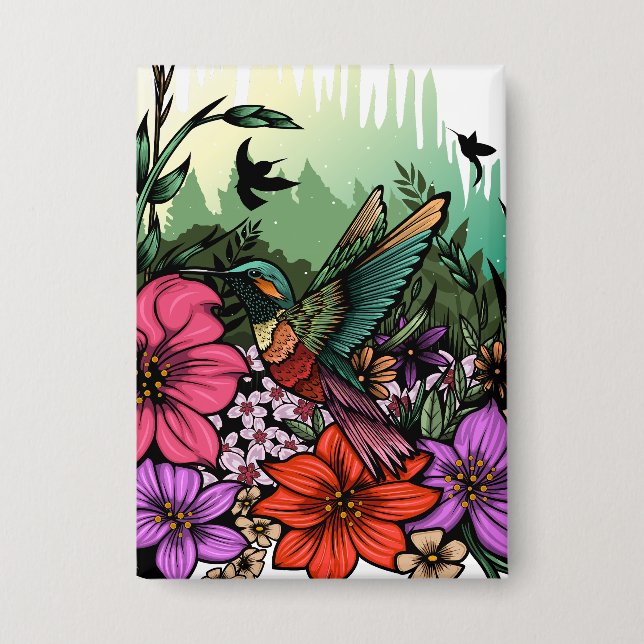 Hummingbird Garten Button (Vorderseite)