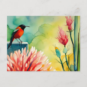 Hummingbird Garten Feiertagspostkarte