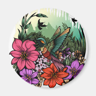 Hummingbird Garten Magnet