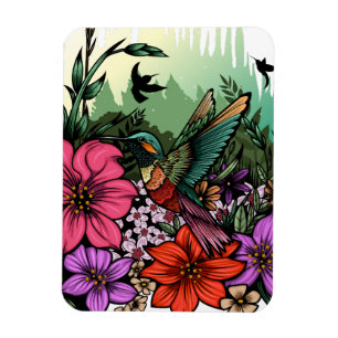 Hummingbird Garten Magnet