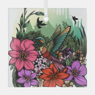 Hummingbird Garten Ornament Aus Glas