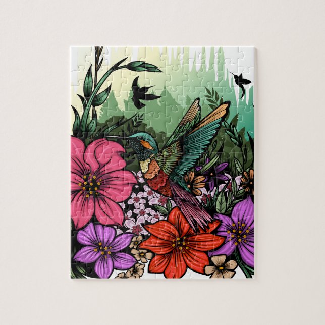 Hummingbird Garten Puzzle (Vertikal)