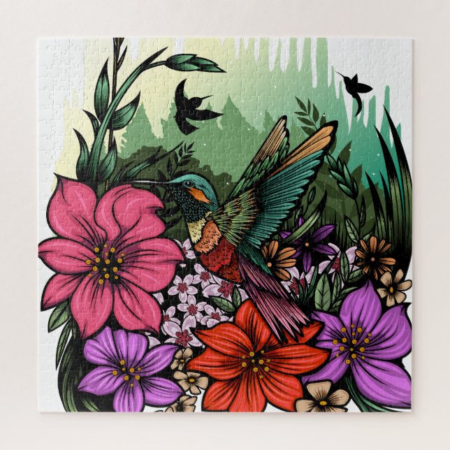 Hummingbird Garten Puzzle (Vertikal)