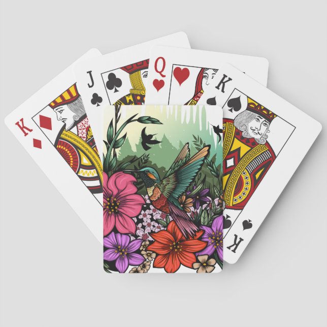 Hummingbird Garten Spielkarten (Rückseite)