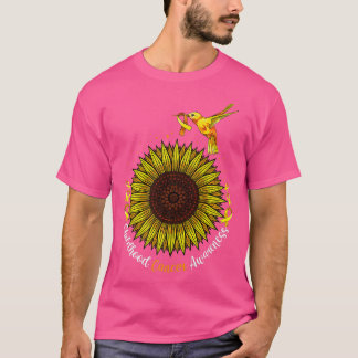 Hummingbird Gelbe Sonnenblume Kinderkrebs Krieg T-Shirt