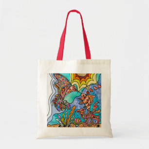 Hummingbird Goldfish Reflection Fantasy Tote Bag Tragetasche