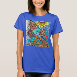 Hummingbird Goldfish Reflektion Art T-Shirt
