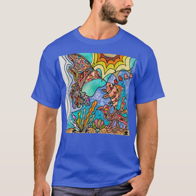 Hummingbird Goldfish Reflektion Art T-Shirt (Vorderseite)