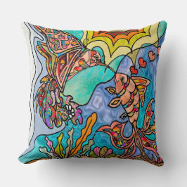 Hummingbird Goldfish Reflektion Art Throw Kissen