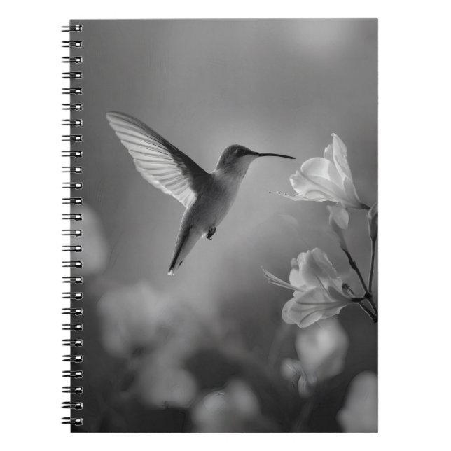 Hummingbird Grace Blume Bloom Notebook Notizblock (Vorderseite)
