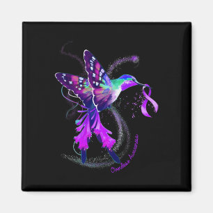 Hummingbird Halten Sie Lila Multifunktionsleisten- Magnet