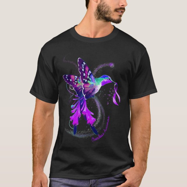 Hummingbird Halten Sie Lila Multifunktionsleisten- T-Shirt (Vorderseite)