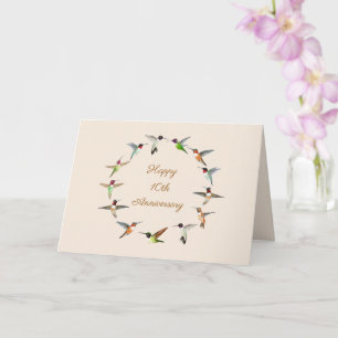 Hummingbird Happy Anniversary Card Karte