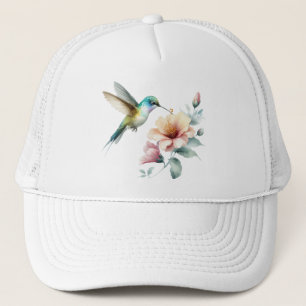 Hummingbird Harmonie mit Eleganter Hibiskus Truckerkappe