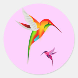 Hummingbird Haven Round Stickers