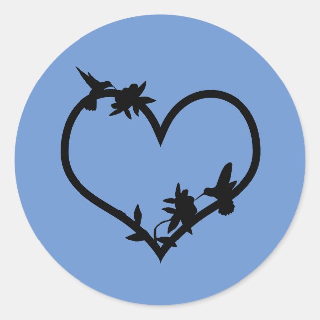 Hummingbird Heart Stickers (Vorderseite)